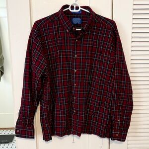 Pendleton Men's Red and Black Plaid Shirt